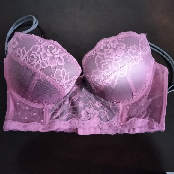 Lace Long Line Push Up Bra - Picture 3 of 4